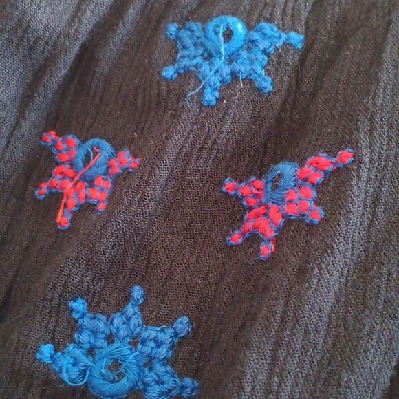 Free People Aurora Embellished Black Crop Top S - Picture 5 of 7